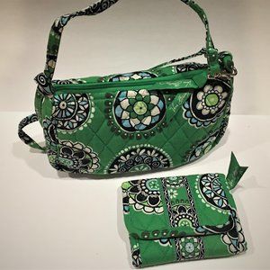 Vera Bradley Cupcake Green Crossbody Bag & Wallet
